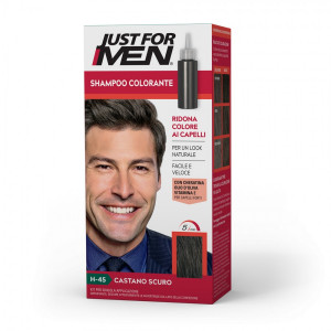Coloring Shampoo For Gray Hair Just for Men Dark Brown H-45
