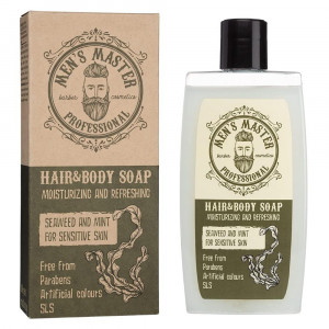 Men's Master Professional Hair Shampoo and Shower Gel Sea Weed and Mint 260ml