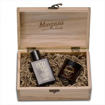 Set ingrijire barba Morgan's Wooden Luxury Beard Chest