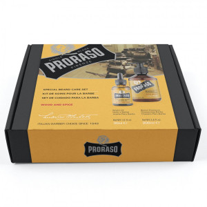 Set ingrijire barba Proraso Wood & Spice - ulei si sampon pentru barba