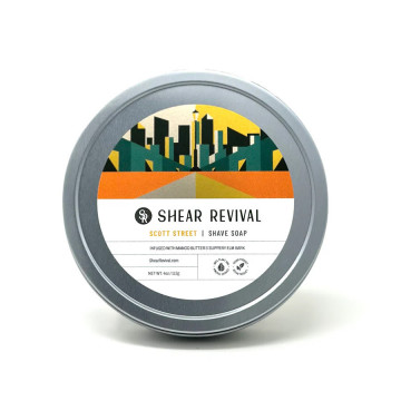 Shear Revival Scott Street Shave Soap Orange & Oakmoss 113gr