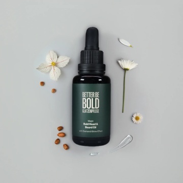 Ulei ingrijire chelie si barba Better Be Bold Magic Bald Head and Beard Oil with Diamond Shine Effect 30ml