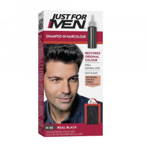 Coloring Shampoo For Gray Hair Just for Men Black H-55