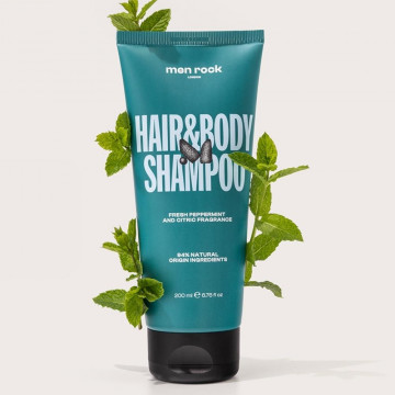 Gel de dus 2 in 1 Men Rock Hair & Body Shampoo fresh peppermint and citric 200ml