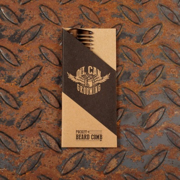 Pieptene pentru barba Oil Can Grooming Pocket Beard Comb