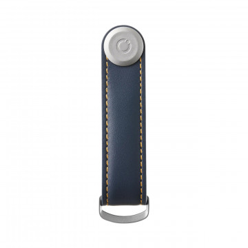 Organizator chei din piele Orbitkey 2.0 Leather Navy & Tan Stitching 