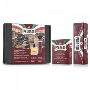 Proraso Shaving Set Sandalwood & Shea Butter - shaving cream and aftershave lotion