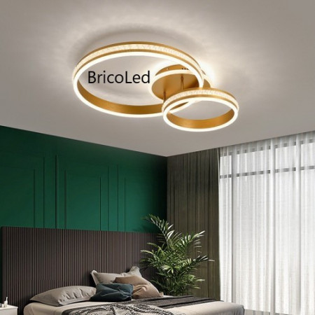 Lustra LED 160W cu telecomanda, intensitate reglabila, Oana Gold