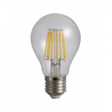 Bec Filament E27, model A60, 8W=75W, 3000K, lumina calda