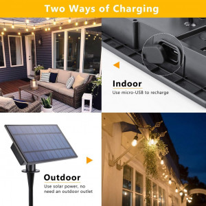 Ghirlanda luminoasa 15m cu 15 becuri LED si Panou Solar