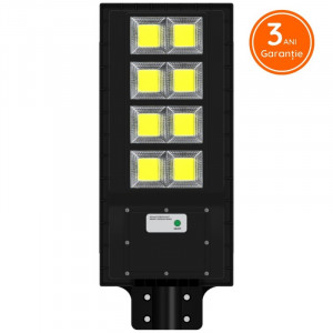 Lampa LED 400W cu Panou Solar Monocristaline si Senzor De Miscare