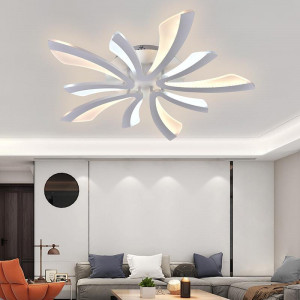 Lustra LED 70W Dimabila cu 10 brate, 3 culori si telecomanda
