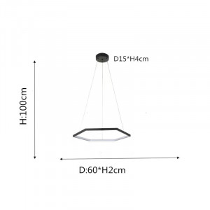 Lustra LED 40W, lumina neutra, Didi N