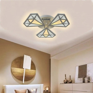Lustra LED 102W cu telecomanda,WIFI si intensitate reglabila, Diamant