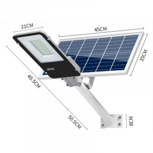 Lampa LED 60W Iluminat Stradal Solara cu telecomanda, senzor crepuscular si suport metalic