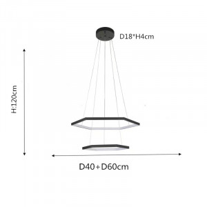 Lustra LED 76W, lumina neutra, Didi N