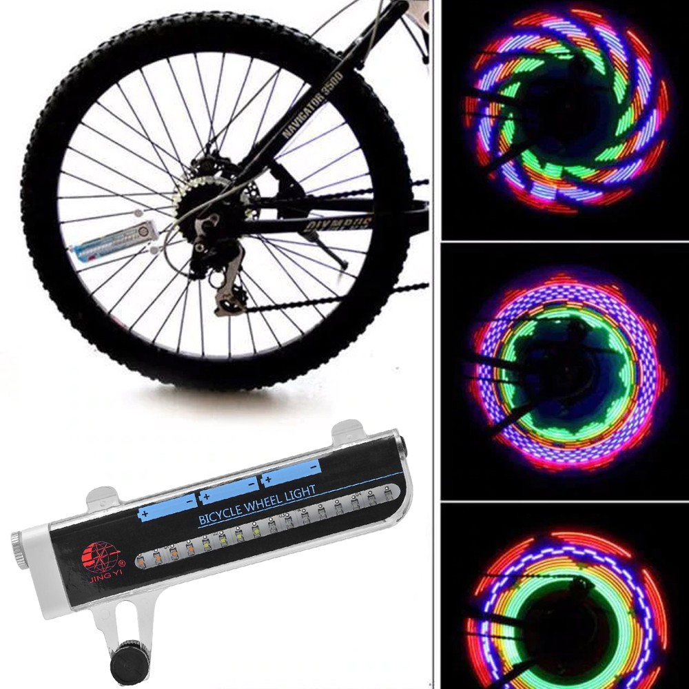 Lumini spite bicicleta, led multicolor cu 30 iluminare, senzor lumina si miscare, baterii aaa