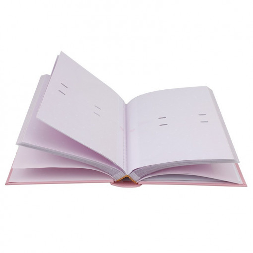 Album foto baby born book, 100 fotografii 10x15 cm, coperta personalizabila, spatiu notite culoare roz