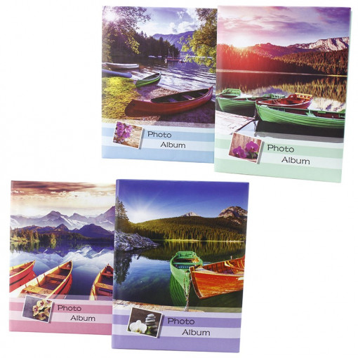 Album foto kayak, capacitate 100 fotografii 10x15, 50 file, slip-in culoare verde