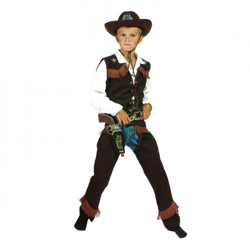 Costum cowboy baieti 4-14 ani, vesta si pantaloni, set carnaval marime 152