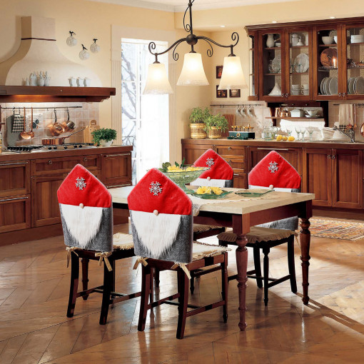 Decorațiuni pentru scaune - Elfi - 50 x 60 cm - roșu / gri