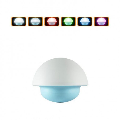 Lampa de veghe led, model ciuperca, alimentare baterii, 3 moduri iluminare