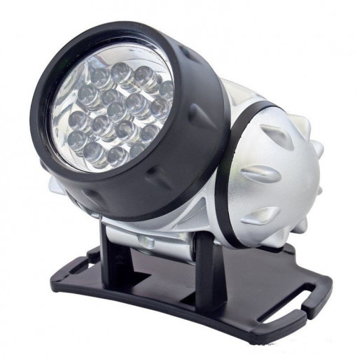 Lanterna frontala, 19 led-uri lumina alb rece, 4 moduri iluminare, home