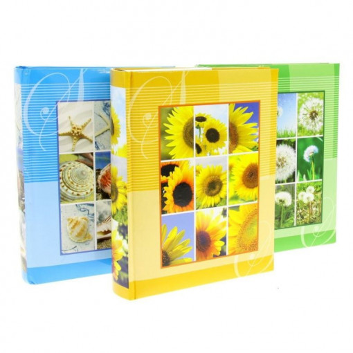 Album foto bloom, 100 fotografii, format 10x15, buzunare slip-in culoare galben