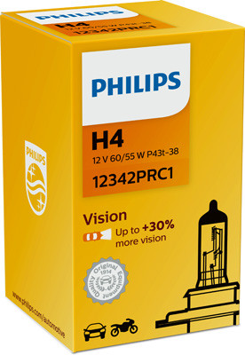 BEC FAR H4 P43t 60/55W 12V VISION (cutie) PHILIPS