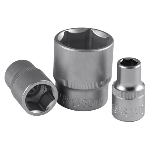 CAP CHEIE TUBULARA 1/2 HEXAGONAL 6 LATURI 16MM SATINAT - JBM