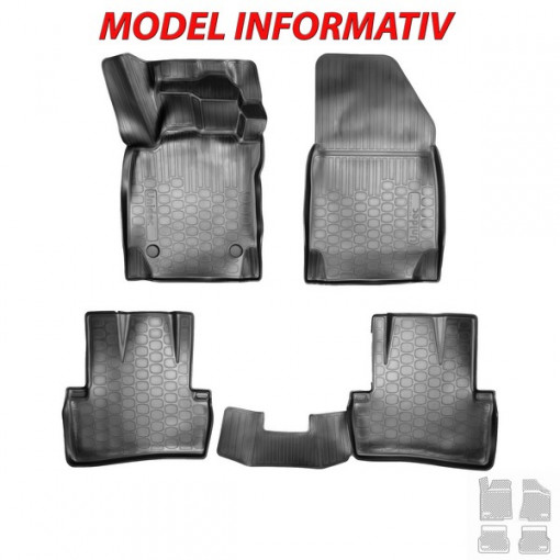 Covoare cauciuc stil tavita Seat Toledo IV 2012 -> ( 3D 61603​​​, A10 )