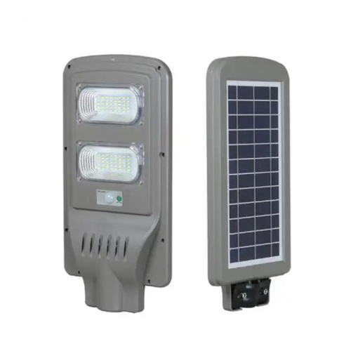 Lampa stradala led cu incarcare solara, senzor miscare, 40w, timer, 3 moduri, telecomanda