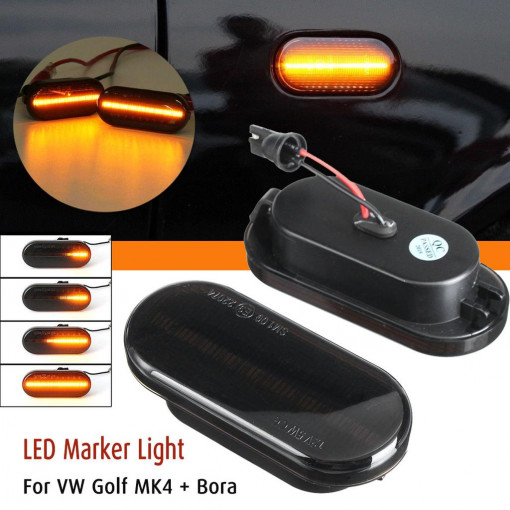 Lampi LED semnalizare dinamica compatibila: VW Golf , Passat , Bora , Polo , Sharan COD: A041D
