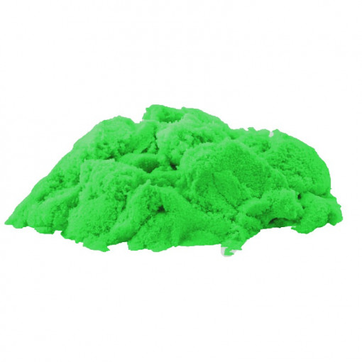 Nisip kinetic 500g, ecologic, maleabil, 10 forme incluse culoare verde