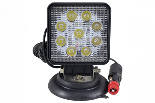 PROIECTOR DE LUCRU CU LED. PATRAT. LUMINA CONCENTRATA. BAZA MAGNETICA