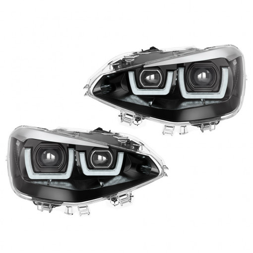 SET 2 FARURI LED PENTRU BMW 1 (F20.F21) (2011-2014) CROM LEDriving HALOGEN LEDHL103-CM OSRAM