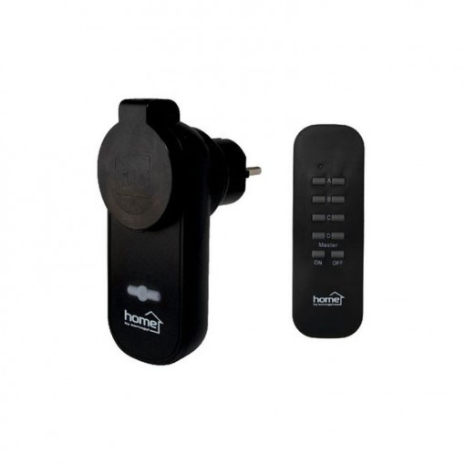 Set priza cu telecomanda, 1000w, raza 40 m, protectie copii, ip44, home