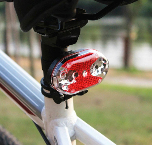 Stop bicicleta 9 led-uri rosii, 7 moduri luminoase, clema fixare cadru