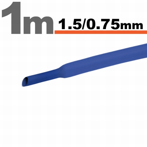 Tub termocontractibilAlbastru • 1,5 / 0,75 mm