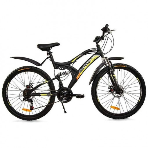 Bicicleta maltrack bike, 18 viteze, roti late 26 inch, cadru 18'', amortizoare