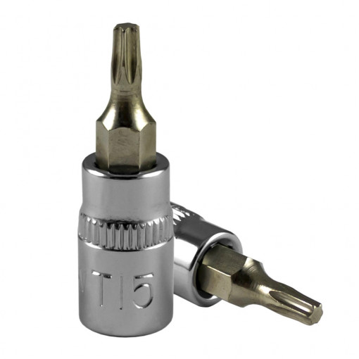 BITI PENTRU MANER SURUBELNITA TORX (TX), 1/4' T20, CROMAT JBM