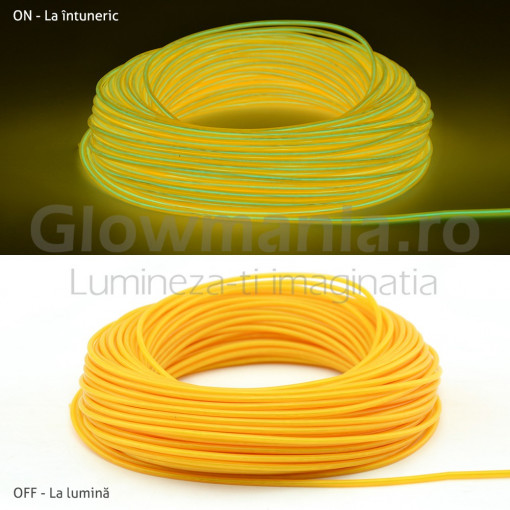 Fir electroluminescent neon flexibil el wire 3,2 mm culoare galben