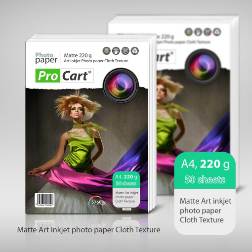 Hartie foto art a4 cu textura de material textil mata 220g