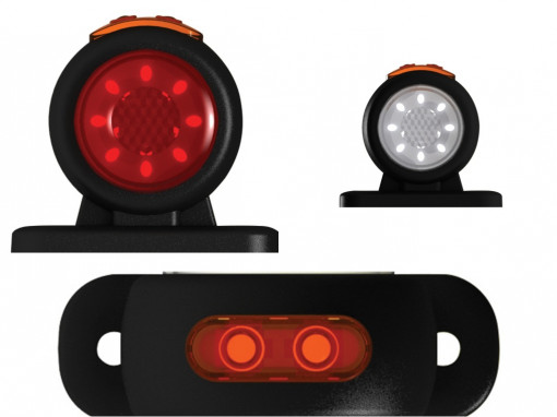 Lampa gabarit laterala LED NEON alb / rosu 12-24V COD: 202017-BK