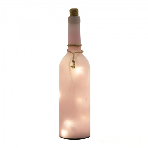 Lampa sticla led 0.6w, iluminare tip ghirlanda, 30 cm culoare drop-down roz