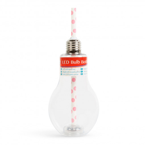 Pahare pentru petrecere cu LED în formă de becuri - 400 ml