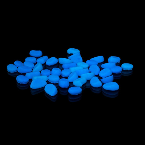 Pietricele fosforescente decorative glow albastre care lumineaza albastru pachet 500 grame
