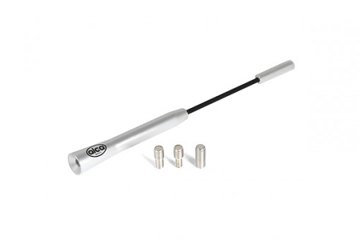 ANTENA AUTO EXTERIOR CROMATA 16.5CM CU 3 ADAPTOARE (4-5-6MM)