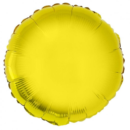 Balon folie 28 cm, culoare metalizata, forma rotunda culoare auriu