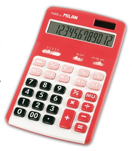 Calculator pentru birou 12 digiti milan 150712 culoare rosu